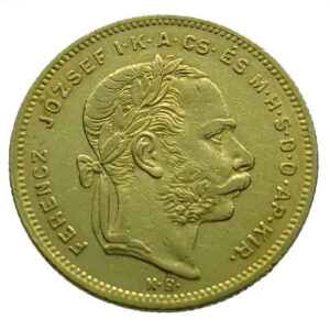Hungary 20 Francs / 8 Forint 1874 Franz Joseph I - Gold Extremely Fine