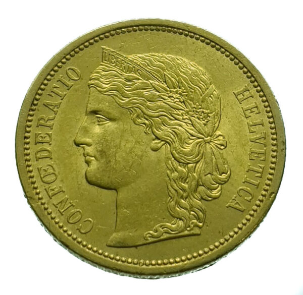 Switzerland 20 Francs 1883 Helvetica - Gold UNC (Uncirculated)