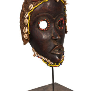 Deangle Mask - Wood, Cauris, Beads - Dan - Ivory Coast