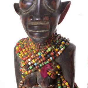 Ibeji Twins - Glass beads, Wood - Yoruba - Nigeria