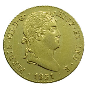 Spain 2 Escudos 1831 Fernando VII - Gold EF / FDC
