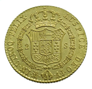 Spain 2 Escudos 1831 Fernando VII - Gold EF / FDC