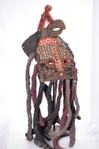 Elephant Mask - Cauris, Fabric - Bamileke - Cameroon