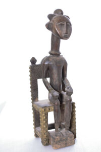 Seated Figure - Wood - Asante - Ghana