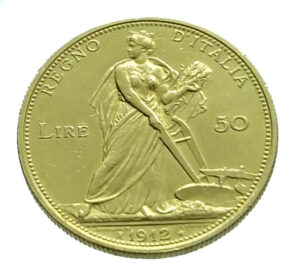 Italy 50 Lire 1912 Vittorio Emanuele III - Rome - Gold Extremely Fine