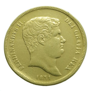 Italy, Naples 15 Ducati 1831 Ferdinando II - Gold - Rare Very Fine+