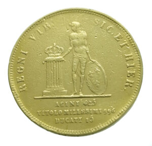 Italy, Naples 15 Ducati 1831 Ferdinando II - Gold - Rare Very Fine+