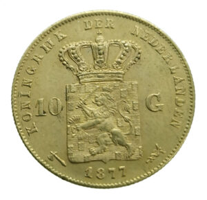 Nederland 10 gulden 1877 Willem III - Gold EF / FDC