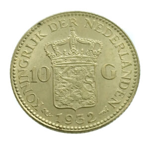 Nederland 10 Gulden 1932 Wilhelmina - Gold UNC (Uncirculated)
