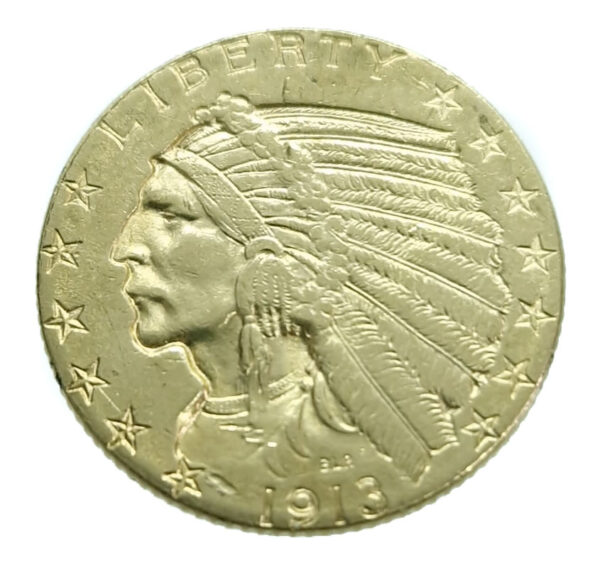 USA 5 Dollars 1913 Indian Head - Gold Extremely Fine