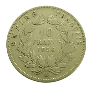 France 10 Francs 1856-A Napoleon III - Gold Very Fine
