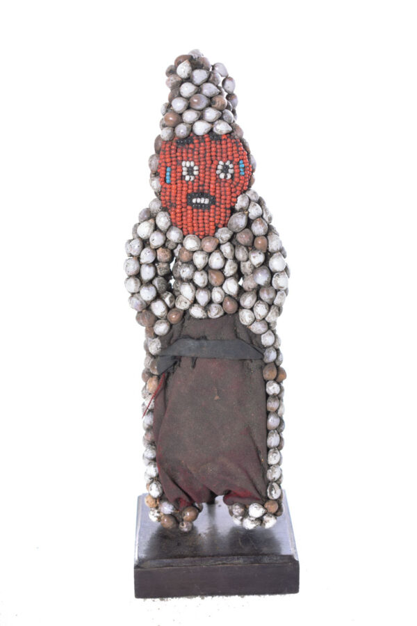 Figure - Beads, Wood - Bamileke - Grassland of Cameroun