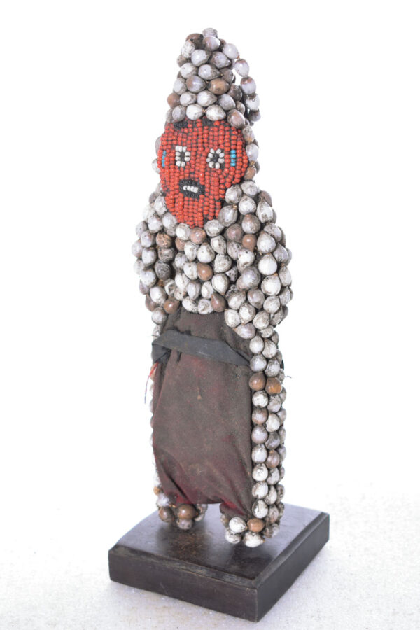 Figure - Beads, Wood - Bamileke - Grassland of Cameroun