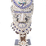 Royal Mask - Beads, Cauri, Wood - Bwoom - Kuba - DR Congo