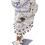 Royal Mask - Beads, Cauri, Wood - Bwoom - Kuba - DR Congo