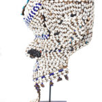 Royal Mask - Beads, Cauri, Wood - Bwoom - Kuba - DR Congo
