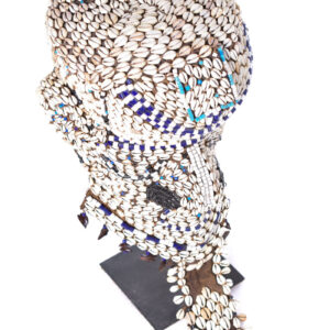 Royal Mask - Beads, Cauri, Wood - Bwoom - Kuba - DR Congo