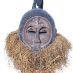 Helmet Mask - Wood, Raphia - Suku - Congo