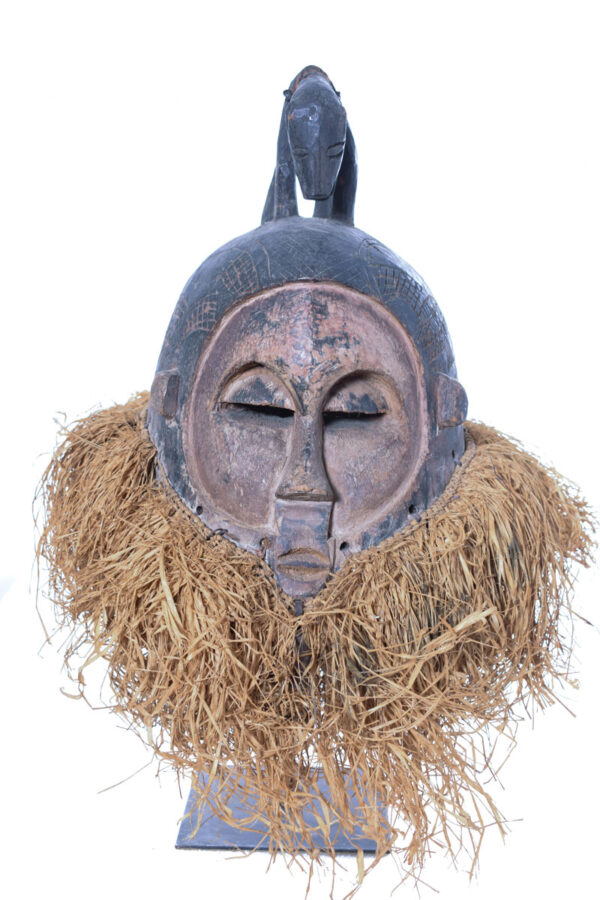 Helmet Mask - Wood, Raphia - Suku - Congo