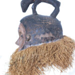 Helmet Mask - Wood, Raphia - Suku - Congo