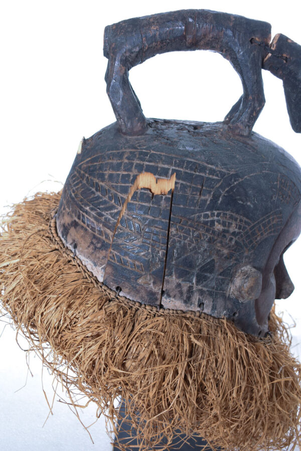 Helmet Mask - Wood, Raphia - Suku - Congo