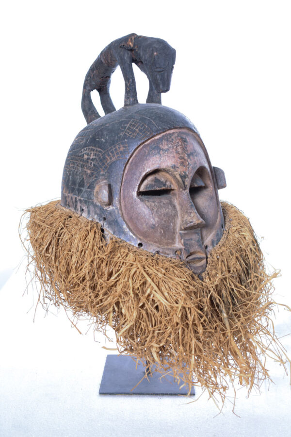 Helmet Mask - Wood, Raphia - Suku - Congo