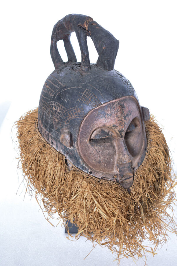 Helmet Mask - Wood, Raphia - Suku - Congo
