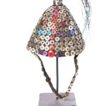 Headdress - Plant fibre, Buttons - Lega - Congo