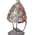 Headdress - Plant fibre, Buttons - Lega - Congo