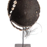Headdress - Plant fibre, Buttons - Lega - Congo