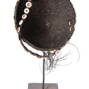 Headdress - Plant fibre, Buttons - Lega - Congo