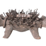 Nkisi Kozo - Glass, Nail, Wood - Bakongo - Congo