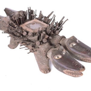 Nkisi Kozo - Glass, Nail, Wood - Bakongo - Congo