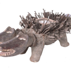 Nkisi Kozo - Glass, Nail, Wood - Bakongo - Congo