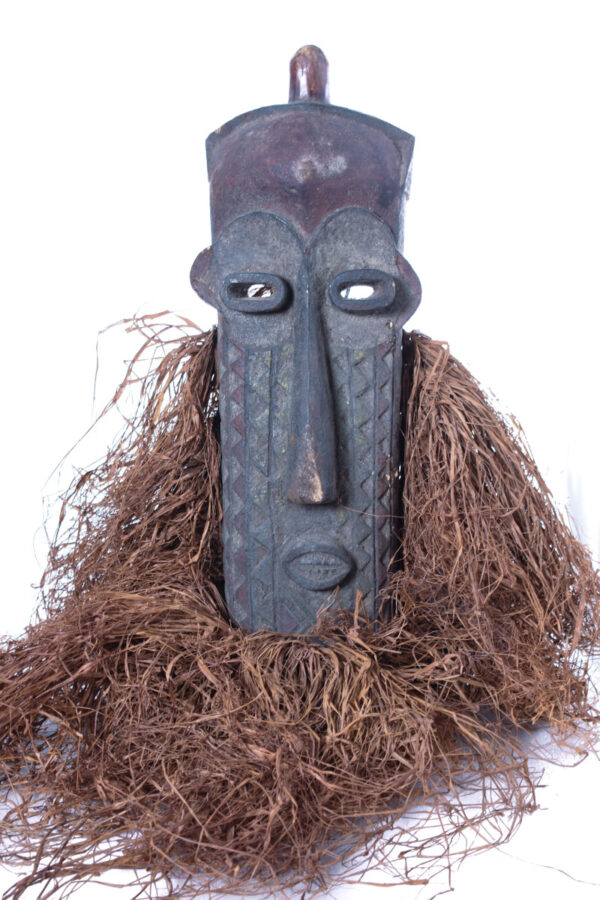 Pumbu Chiefs Mask - Raphia, Wood - Pende - DR Congo