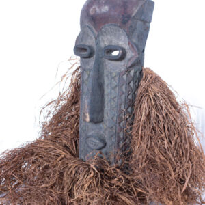 Pumbu Chiefs Mask - Raphia, Wood - Pende - DR Congo