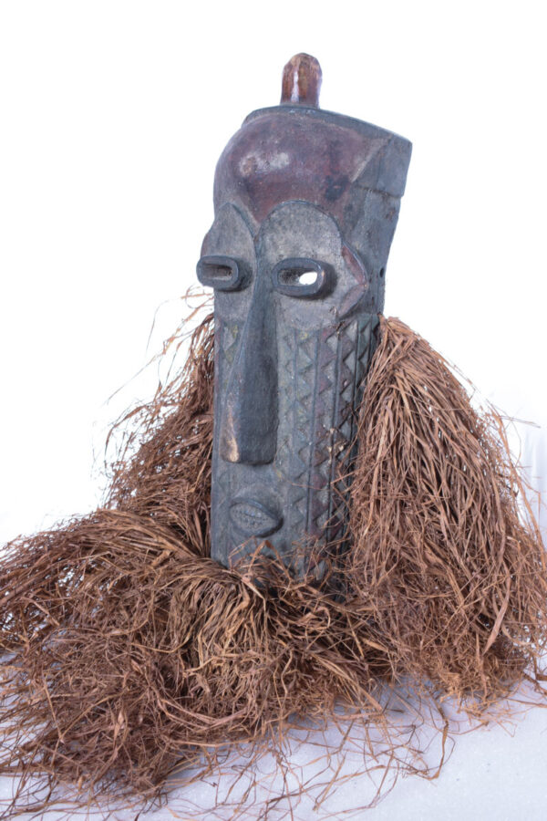 Pumbu Chiefs Mask - Raphia, Wood - Pende - DR Congo