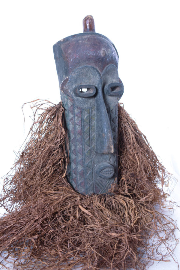 Pumbu Chiefs Mask - Raphia, Wood - Pende - DR Congo