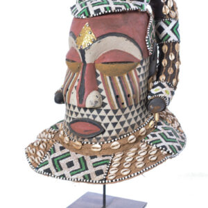 Helmet Mask - Beads, Cauris, Wood - Nyet - Kuba - Congo