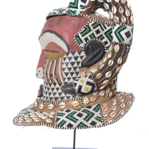 Helmet Mask - Beads, Cauris, Wood - Nyet - Kuba - Congo