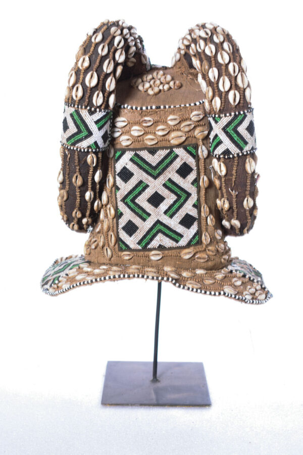 Helmet Mask - Beads, Cauris, Wood - Nyet - Kuba - Congo