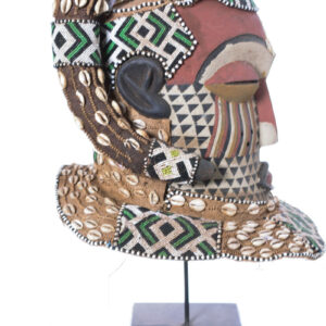 Helmet Mask - Beads, Cauris, Wood - Nyet - Kuba - Congo