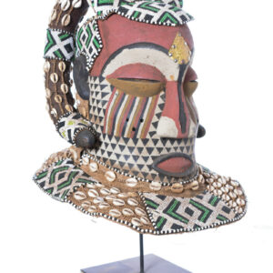 Helmet Mask - Beads, Cauris, Wood - Nyet - Kuba - Congo