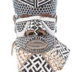 Royal Mask - Beads, Cauri, Wood - Bwoom - Kuba - DR Congo
