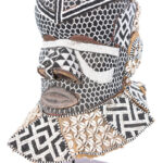 Royal Mask - Beads, Cauri, Wood - Bwoom - Kuba - DR Congo