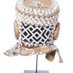 Royal Mask - Beads, Cauri, Wood - Bwoom - Kuba - DR Congo