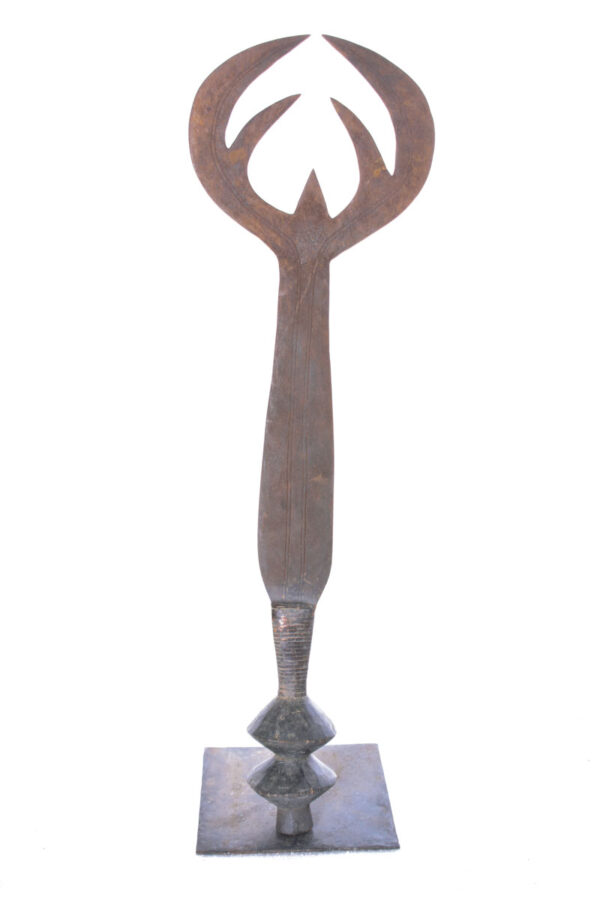 Ngala double sided sword / Currency - Copper, Wood - Ngombe - Congo