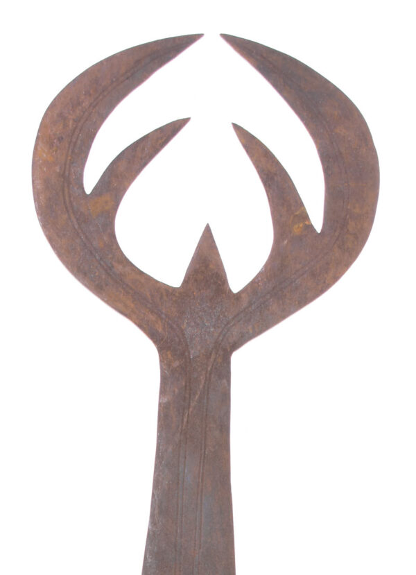 Ngala double sided sword / Currency - Copper, Wood - Ngombe - Congo
