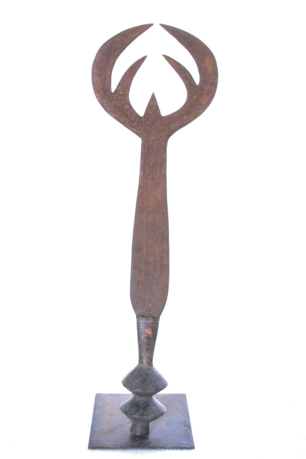 Ngala double sided sword / Currency - Copper, Wood - Ngombe - Congo