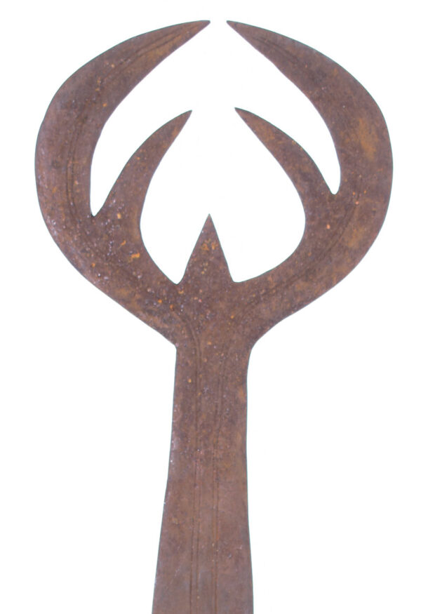 Ngala double sided sword / Currency - Copper, Wood - Ngombe - Congo